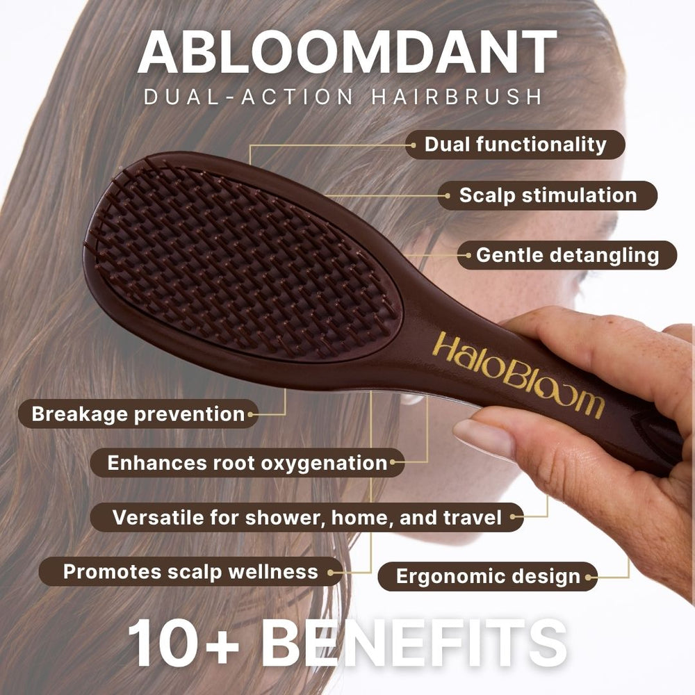ABLOOMDANT Dual-Action Hairbrush