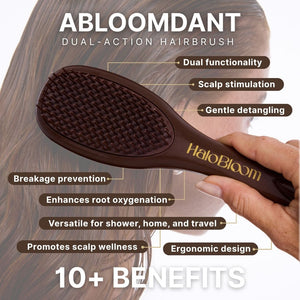 ABLOOMDANT Dual-Action Hairbrush